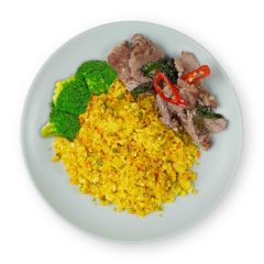 Basil Beef Curry Cauli Rice