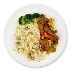 Beef Bakar Kunyit Al-Raisin Cauli Rice