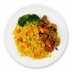 Beef Bakar Kunyit Masala Corn Cauli Rice