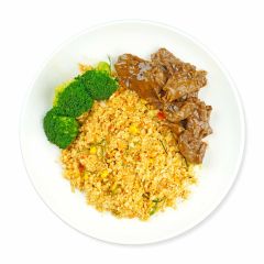 Black Pepper Beef Tomyam Cauli Rice