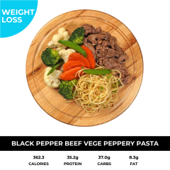 Black Pepper Beef Vege with Pasta