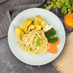 Curry Coriander Chicken Peppery Pasta