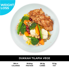 Dukkah Tilapia with Vege / Salad