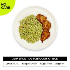 Jerk Spice Tilapia Brocorrot Rice