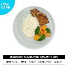 Jerk Spice Tilapia Vege Basmathi Rice