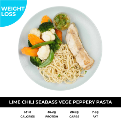 Lime Chili Seabass Vege with Pasta