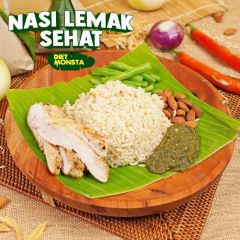 Nasi Lemak Sehat with Lemongrass Chicken