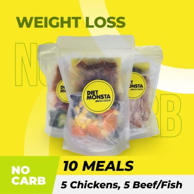 10 Meals No Carb ( 5 Chickens, 5 Beef/Fish )