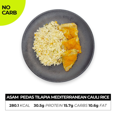 Asam Pedas Tilapia Mediterranean Cauli Rice