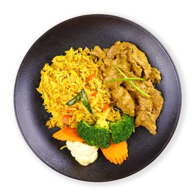 Beef Rendang With Tomato Rice