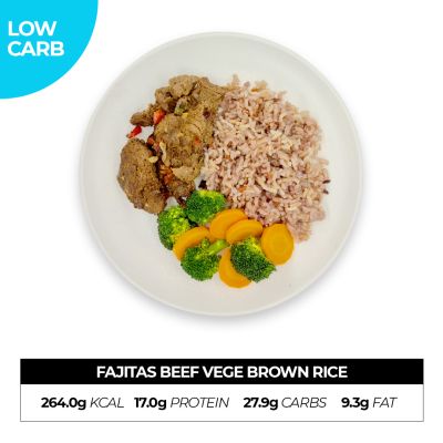 Fajitas Beef Vege Brown Rice