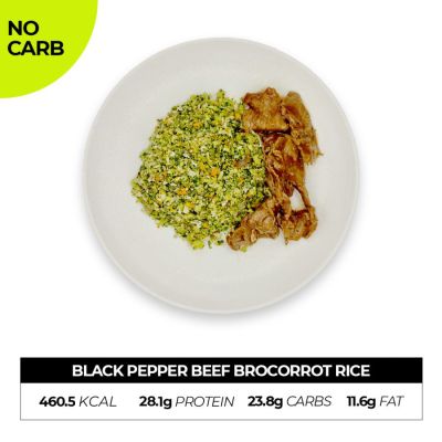 Black Pepper Beef Brocorrot Rice