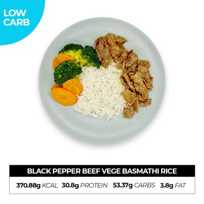 Black Pepper Beef Vege Basmathi Rice