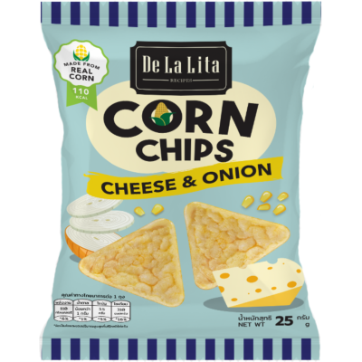 De La Lita - Corn Chips Cheese & Onion 25g