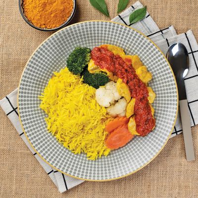 Chicken Ala Merah Tumeric Rice