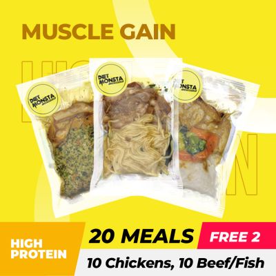 20+2 Meals Muscle Gain ( 12 Chickens, 10 Beef/Fish )