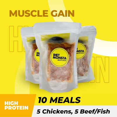 10 Meals Muscle Gain ( 5 Chickens, 5 Beef/Fish )