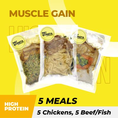 5 Meals Muscle Gain (3 Chickens, 2 Beef/Fish)