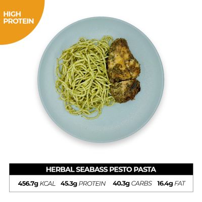 Herbal Seabass Pesto Pasta