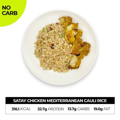Satay Chicken Mediterranean Cauli Rice