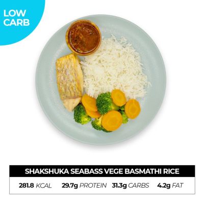 Shakshuka Seabass Vege Basmathi Rice